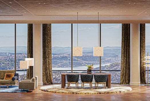 Luxury 2-bedroom apartment for sale in Maslak, Sarıyer, Istanbul, Turkey – high floor with panoramic city views, modern interiors, and Turkish Citizenship eligibility.