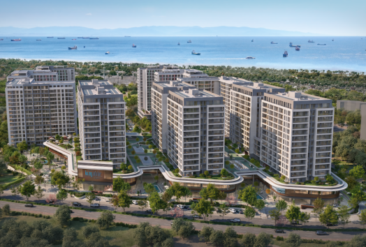 sea view apartment for sale in Istanbul Kartal Pendik